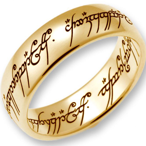 Original HERR DER RINGE Schmuck "Der Eine Ring" Gold 585 poliert eBay